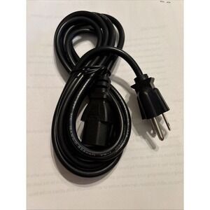 6 Ft Power Cord 18AWG 10 Amp 3 Prong Replacement Cable for Printer TV 6FT